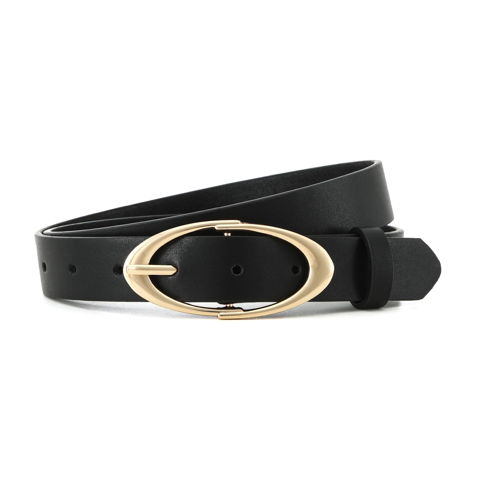 2118 Black Belt For Women Jeans Dresses Pants Ladies Faux Leather Waist